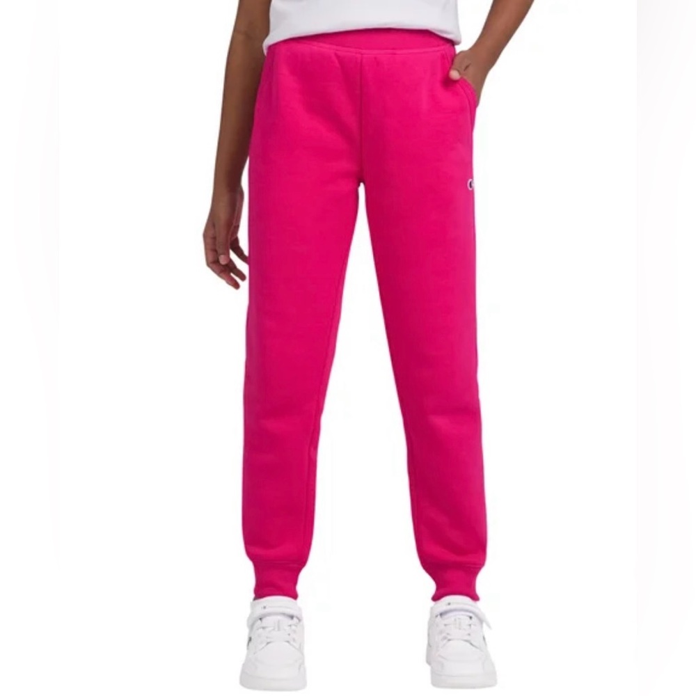 NEW CHAMPION Jogger Pants Girls Pink Magenta Medium 10/12 Large 14/16